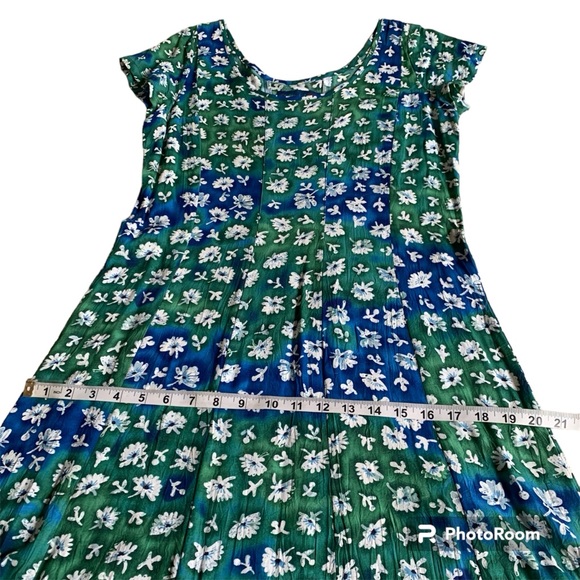 Jams World Vintage W348 Floral Maxi Dress Size Small Short Sleeve Boat Neck - Picture 12 of 12